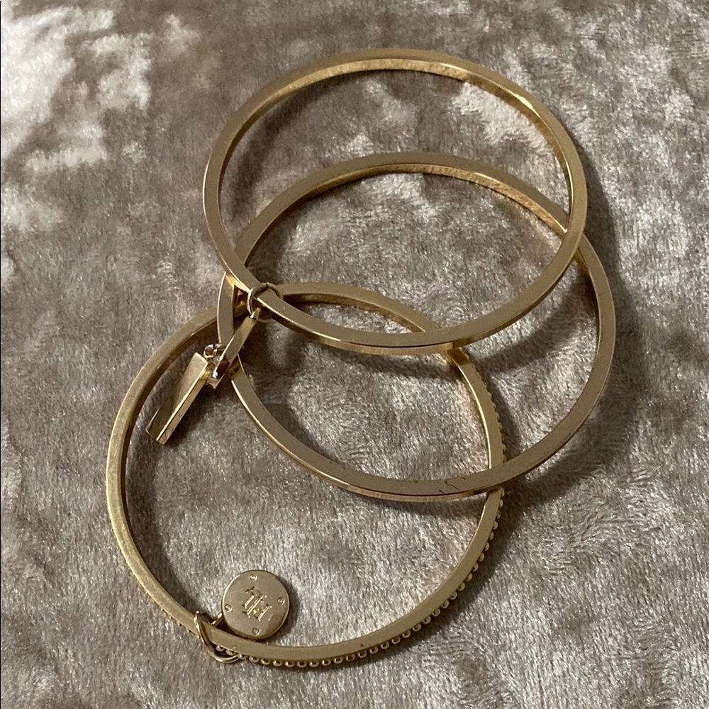 Elegant Gold Bangle Set- Ralph Lauren Stackable